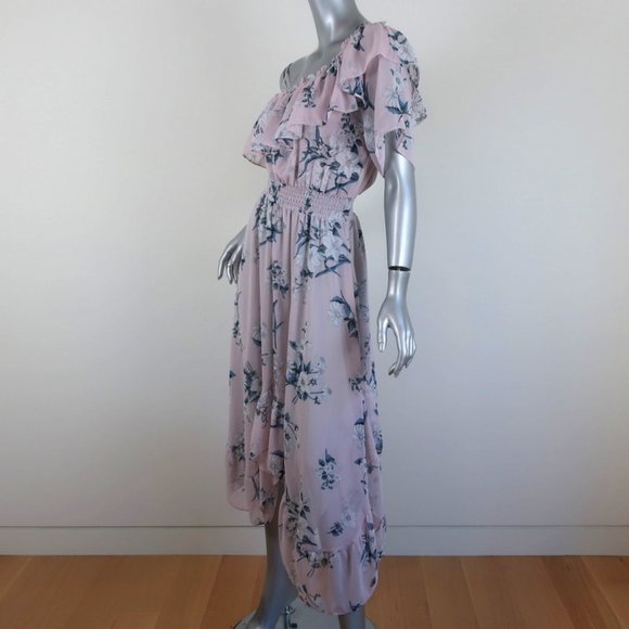 MISA ONE SHOULDER DRESS ALEXANDRA LILAC FLORAL - Picture 4 of 8